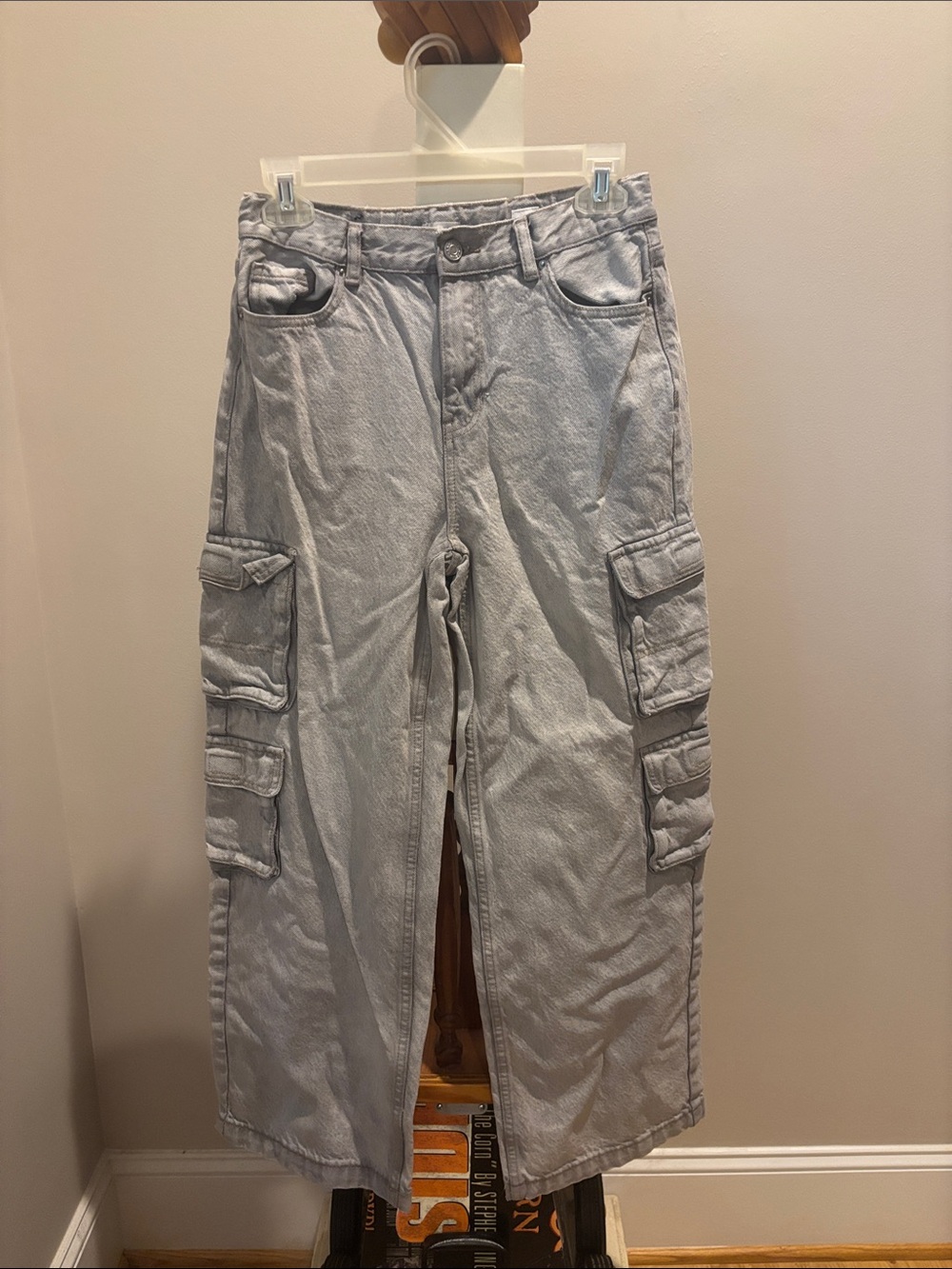 PacSun Light Gray Cargo Jeans for Kids